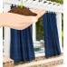 Outdoor Woven Grasscloth Single Curtain Panel with Grommet Top, 54''W x 108''L   